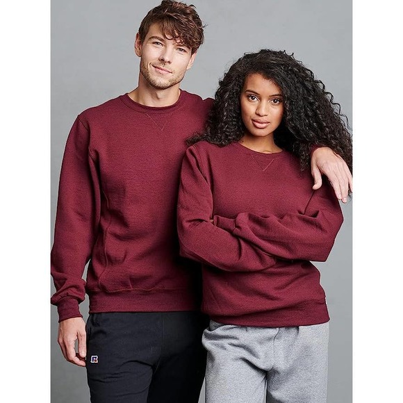 Russell Athletic Men's Dri-Power Fleece Sweatshirt, Maroon, Small - NWT - Picture 3 of 5